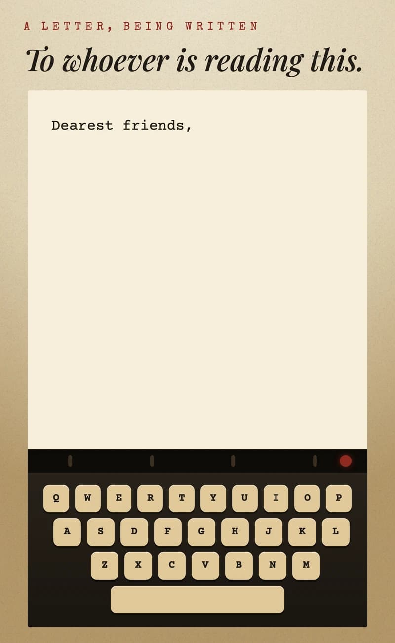 Typewriter Letter