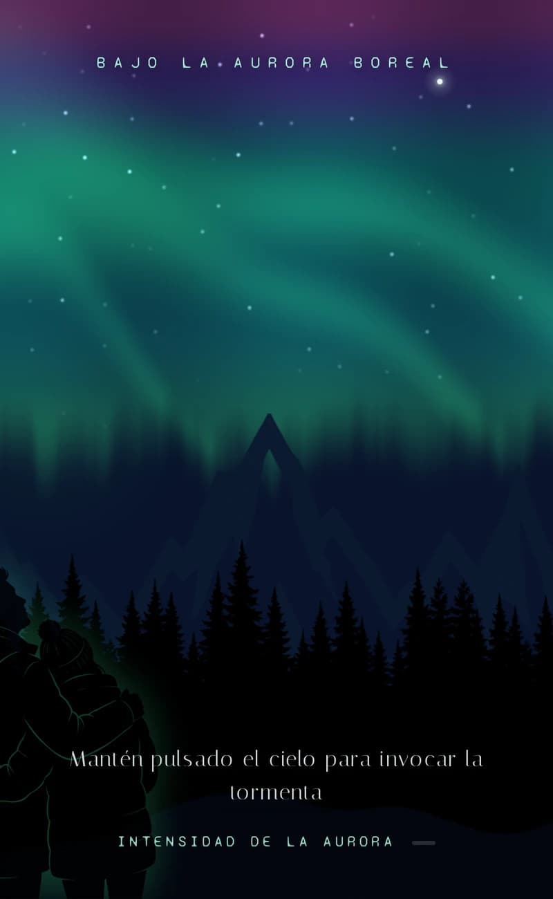 Vista previa de la plantilla de save the date Northern Lights