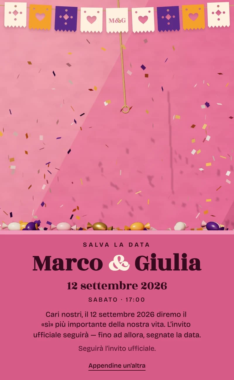 Anteprima del template save the date The Piñata II