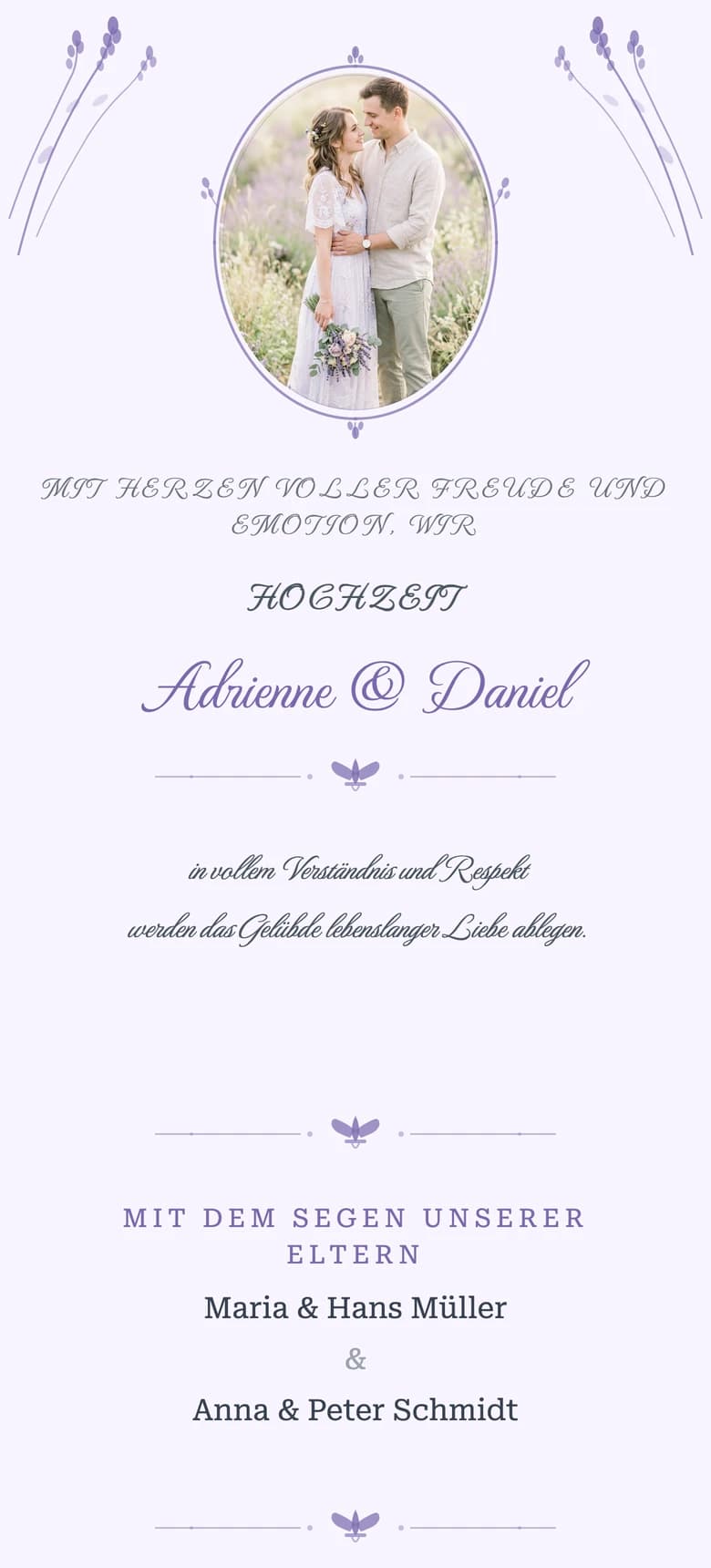 Provenzalischer Lavendel template preview