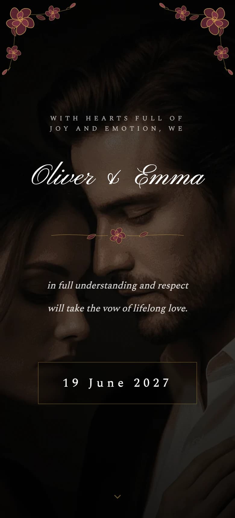 Moody Floral II template preview