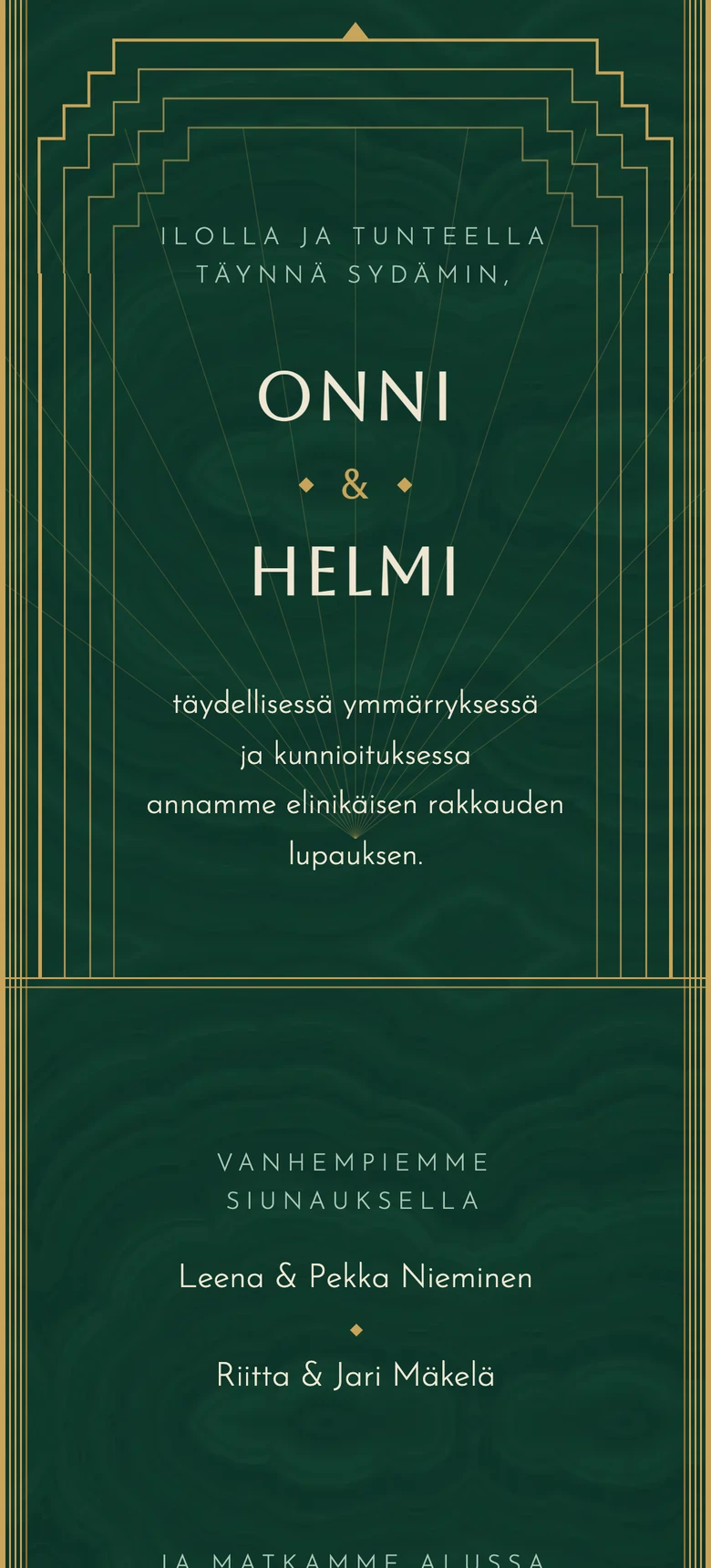 Esikatselu hääkutsupohjasta Art Deco II
