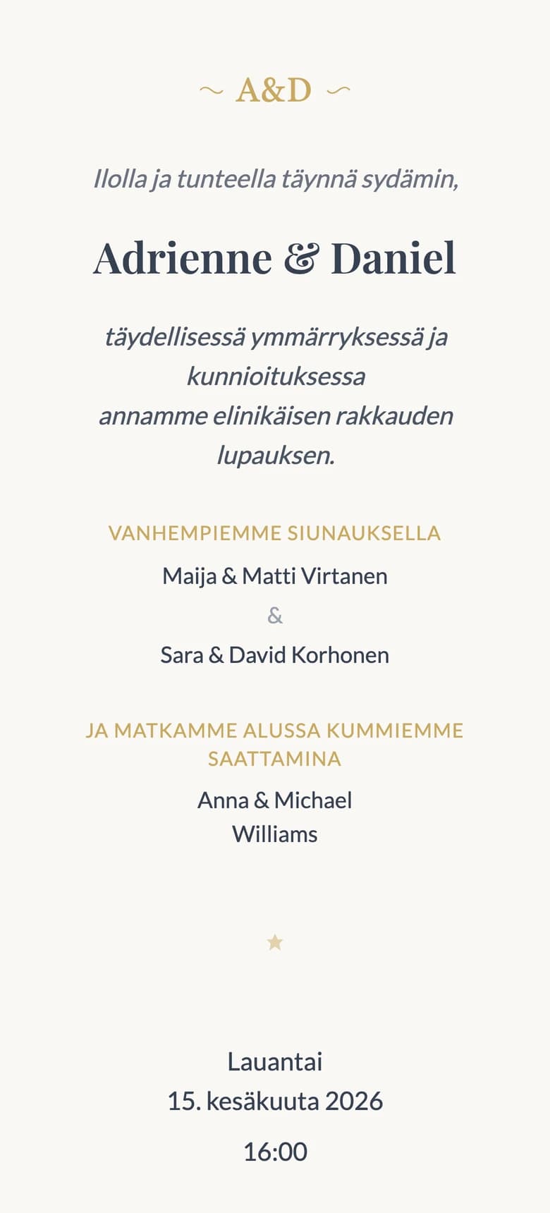 Romanttinen Klassinen template preview
