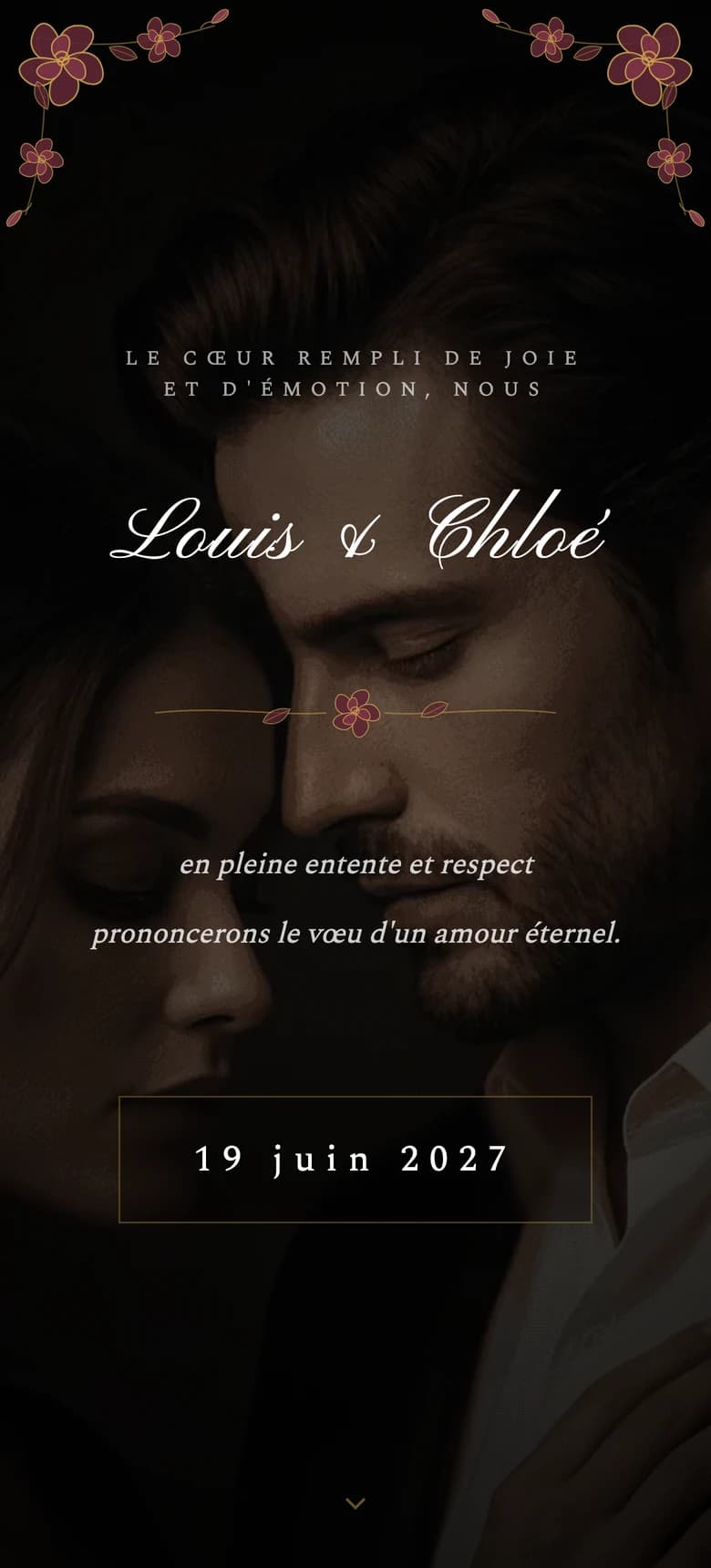 Moody Floral II template preview
