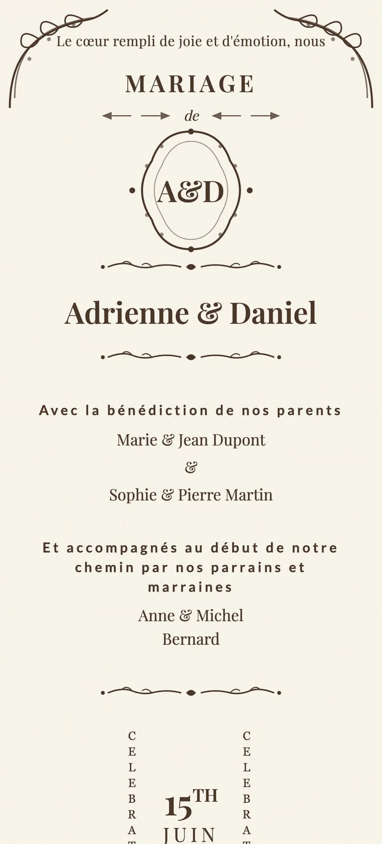 Élégance vintage template preview