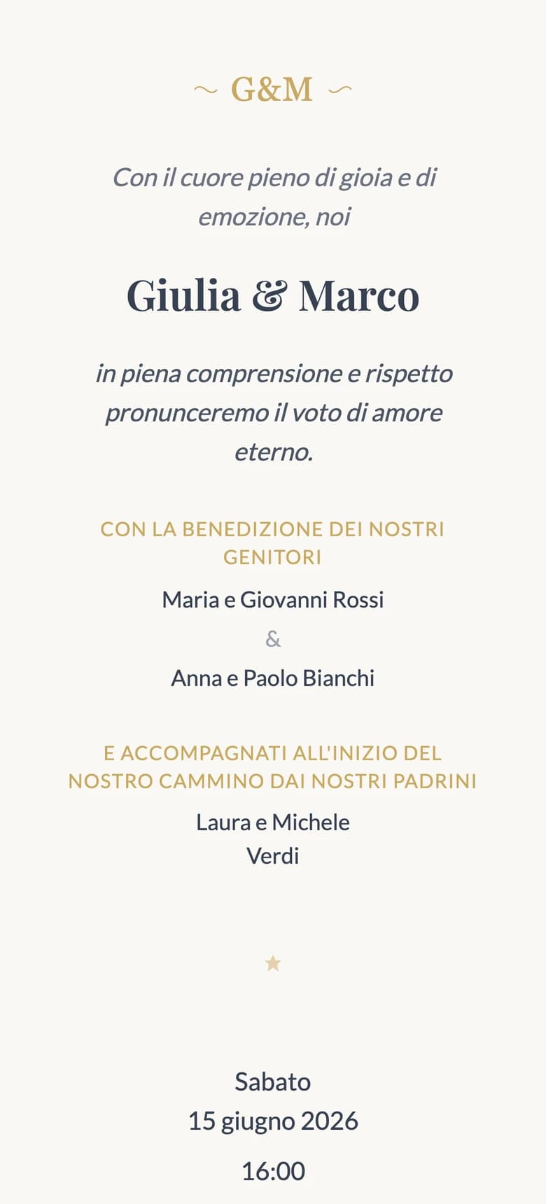 Romantico classico template preview