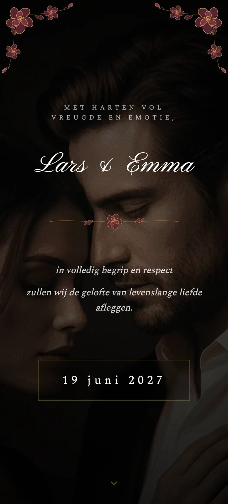 Moody Floral II template preview