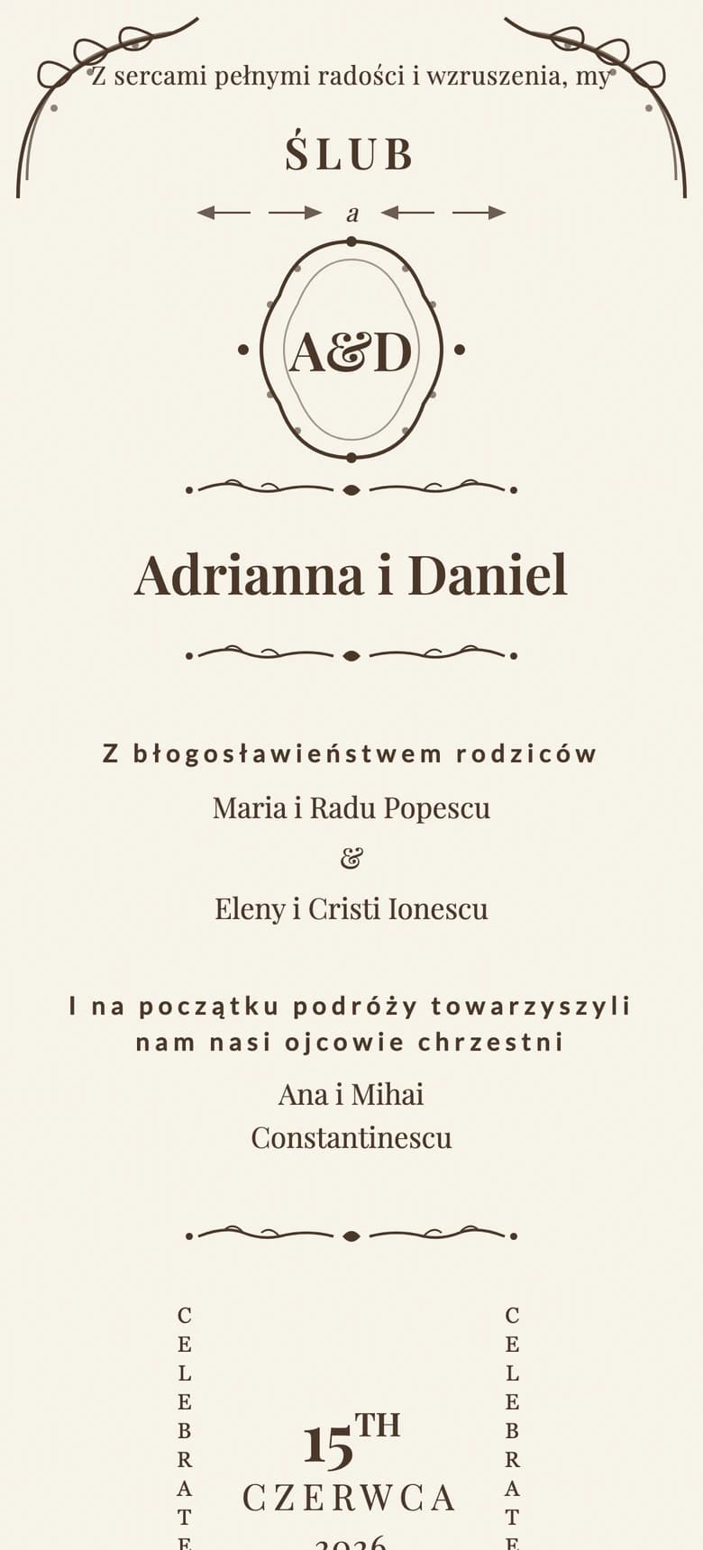 Vintage elegancja template preview