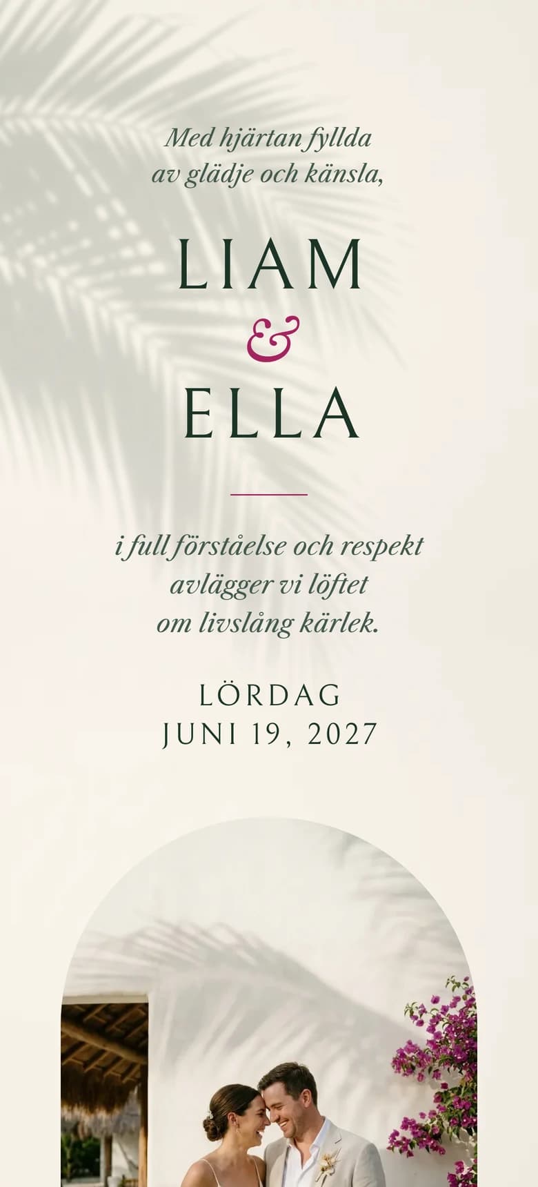 Förhandsvisning av bröllopsinbjudan Tropical Beach II