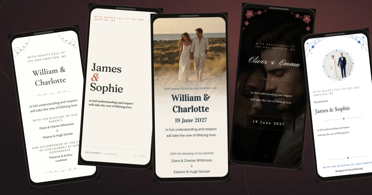 21 Digital Wedding Invitation Examples to Preview