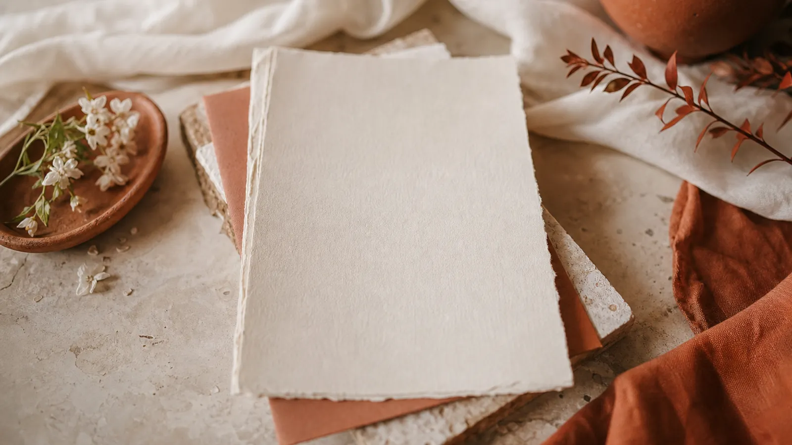 A wedding invitation listing several family names in elegant type on cream paper