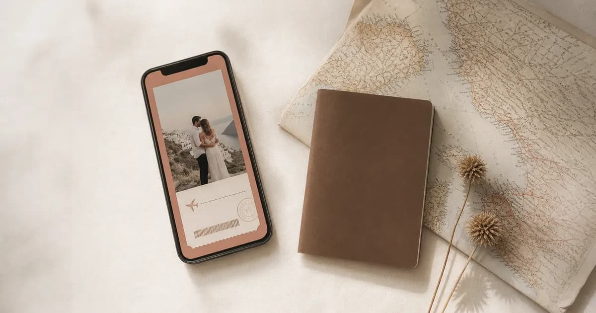 Save the date para bodas de destino: cómo y cuándo enviarlo