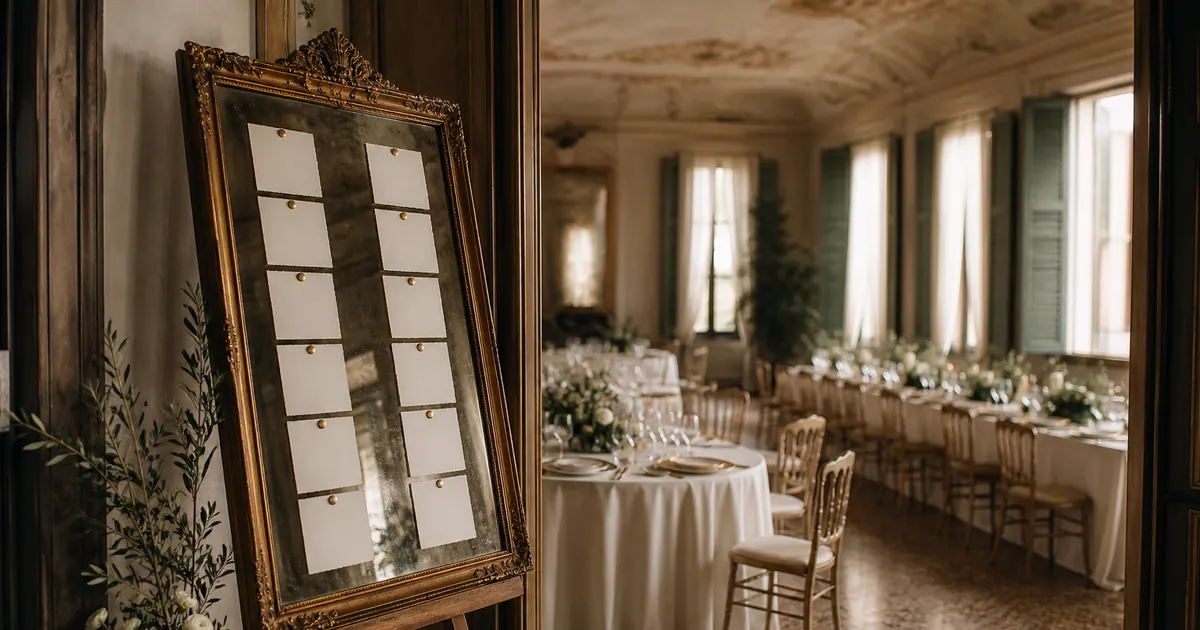 Disposizione dei tavoli al matrimonio: tavolo degli sposi, tableau e un posto per tutti