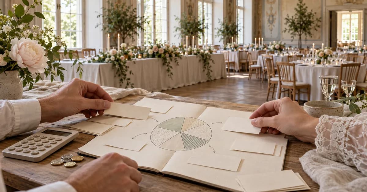 Bröllopsbudget 2026: kostnaderna kategori för kategori