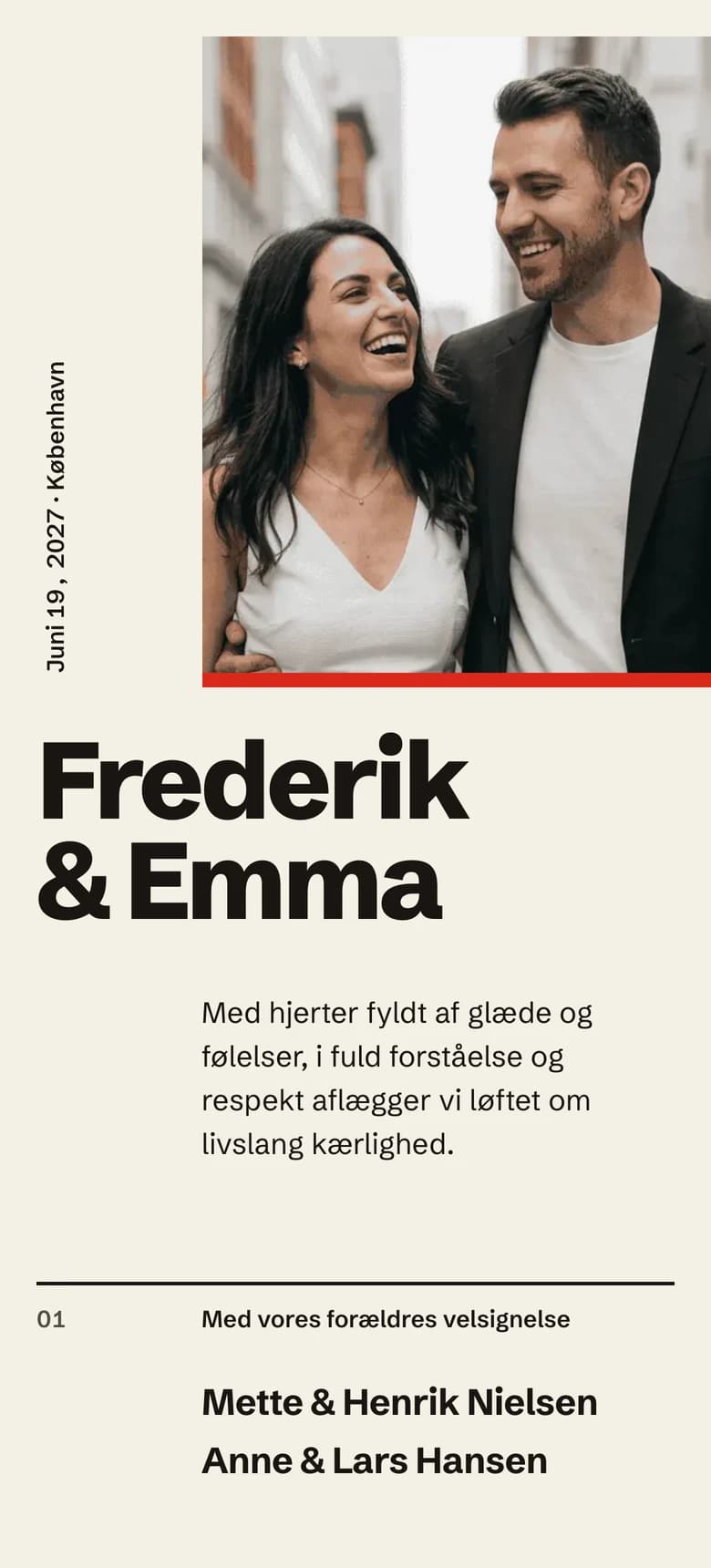 Forhåndsvisning af bryllupsinvitationen Swiss Poster II