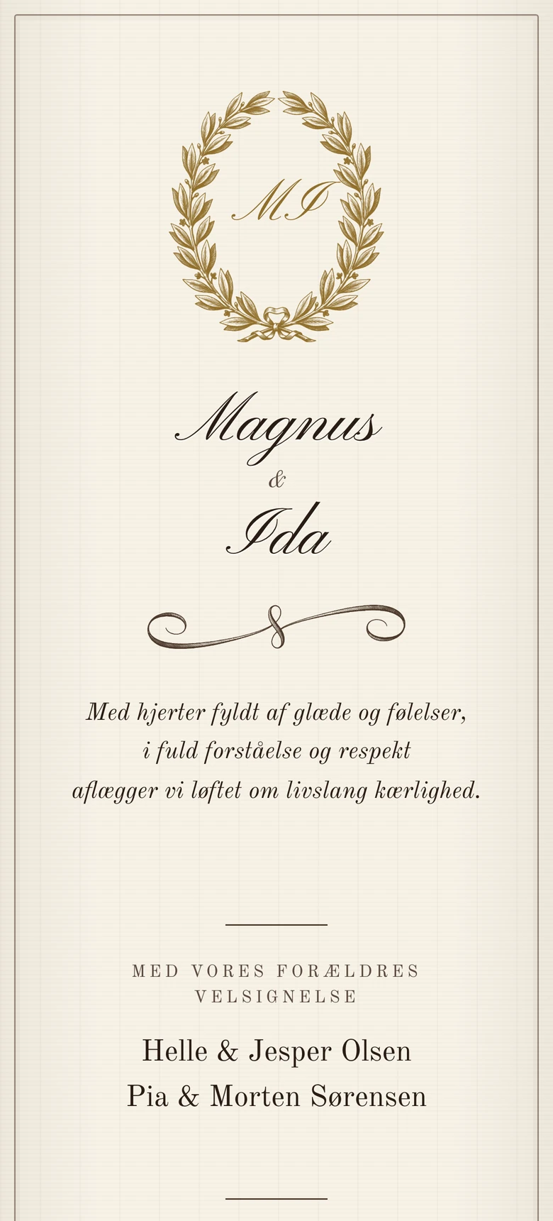 Forhåndsvisning af bryllupsinvitationen Vintage Elegance II