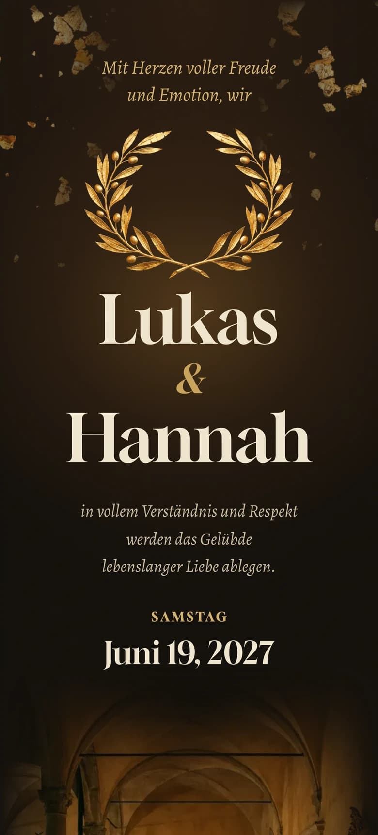 Vorschau der Hochzeitseinladungsvorlage Aurelia II