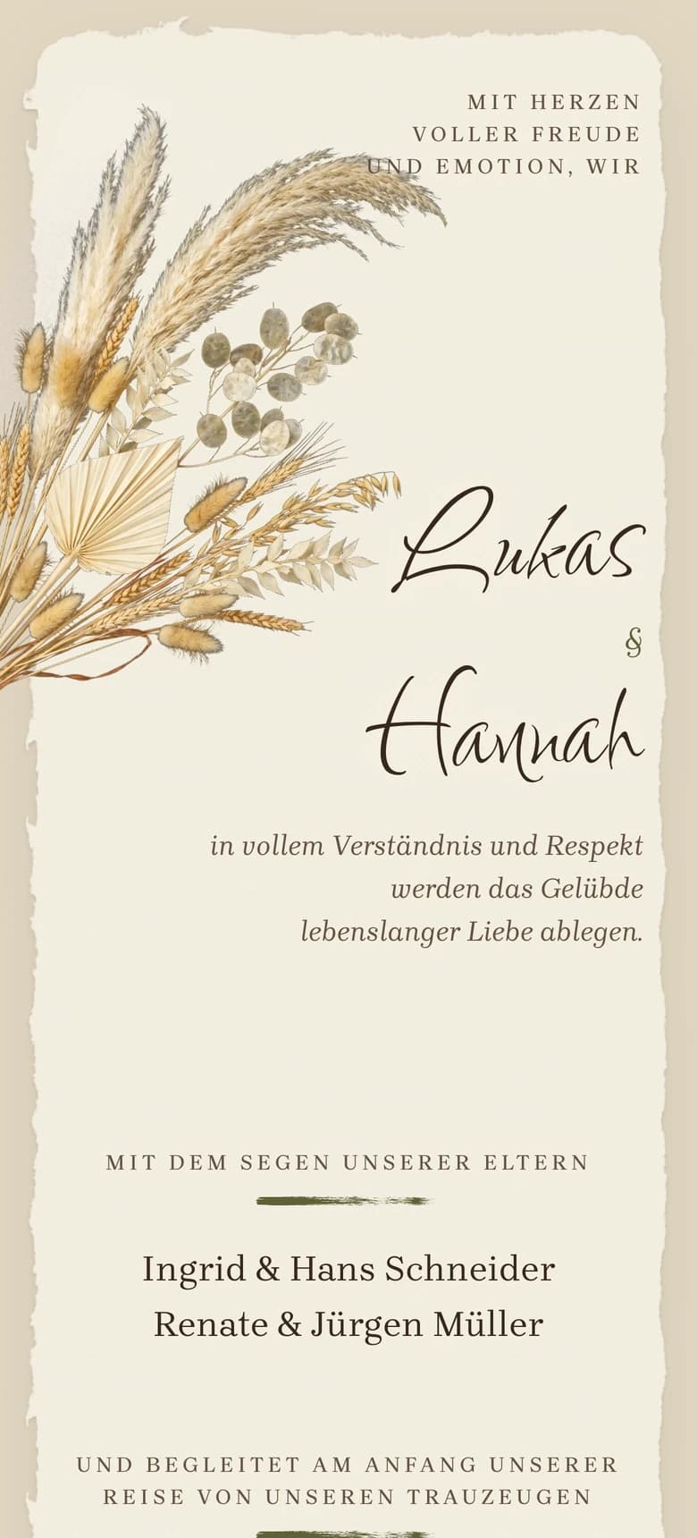 Vorschau der Hochzeitseinladungsvorlage Rustic Bohemian II