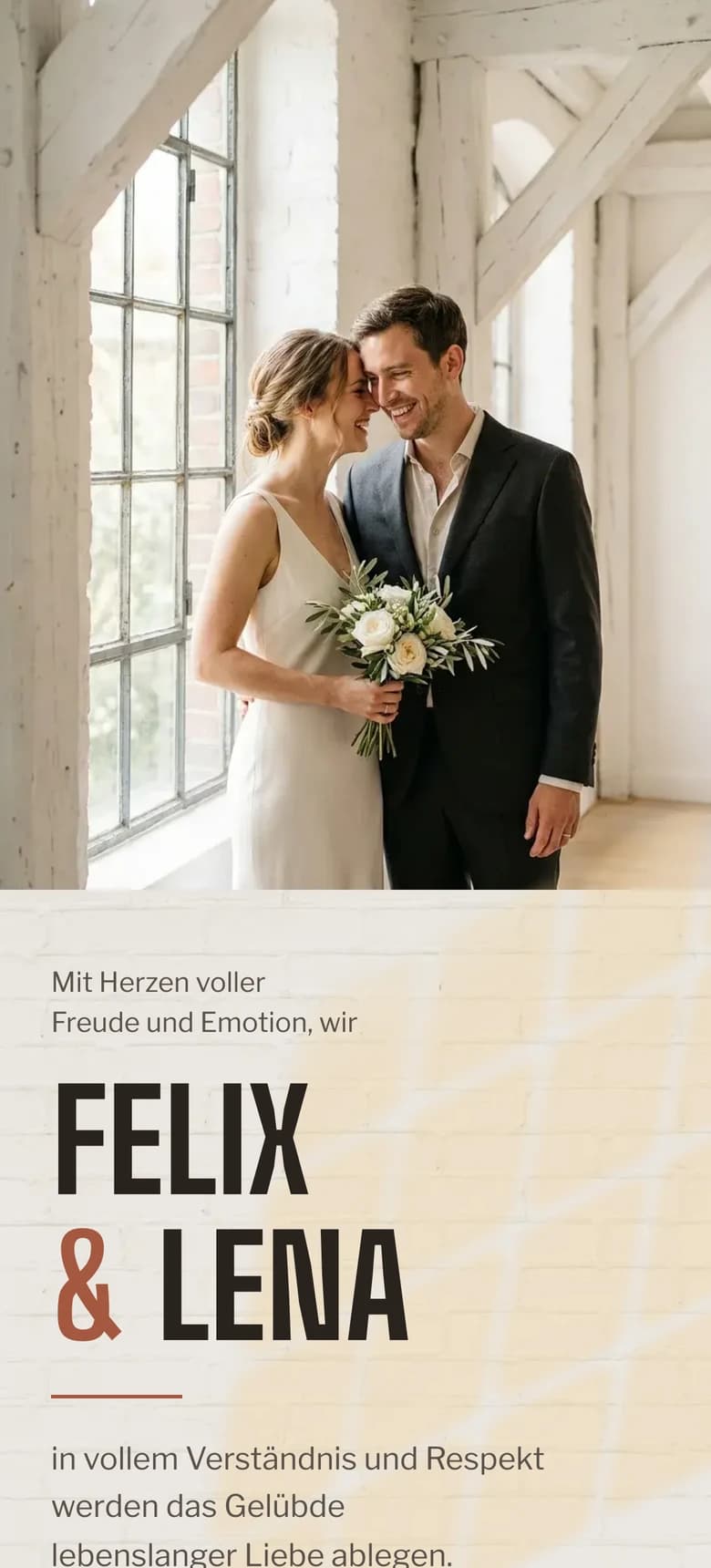 Vorschau der Hochzeitseinladungsvorlage Urban Loft II