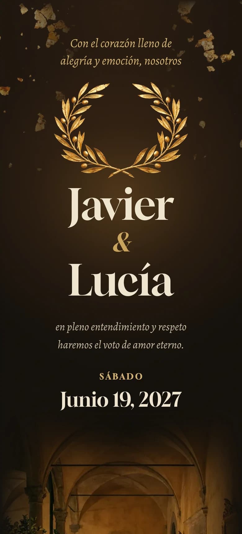 Vista previa de la plantilla de invitación de boda Aurelia II