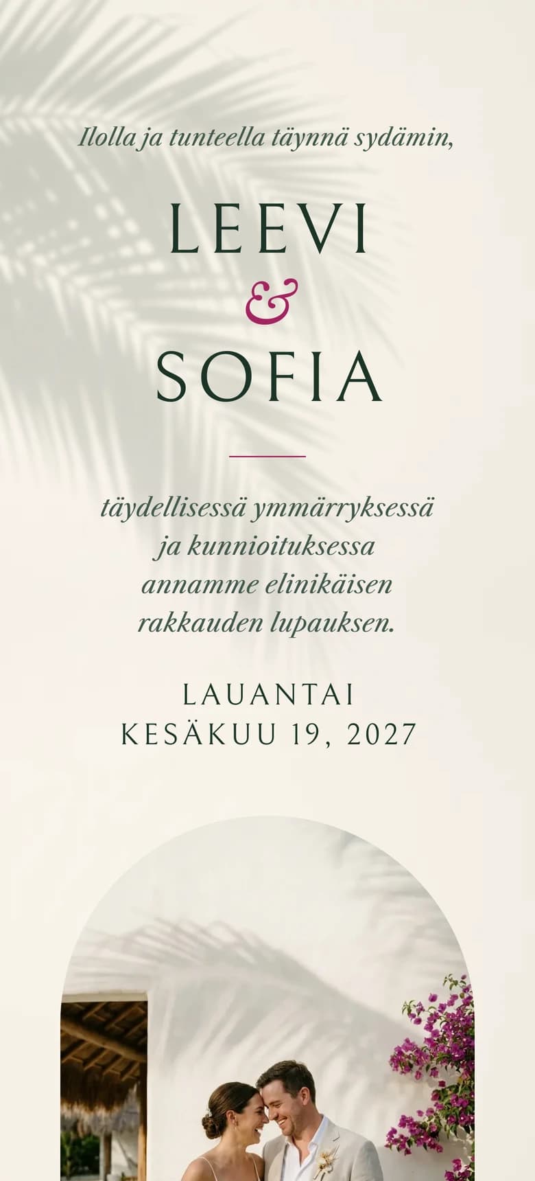 Esikatselu hääkutsupohjasta Tropical Beach II