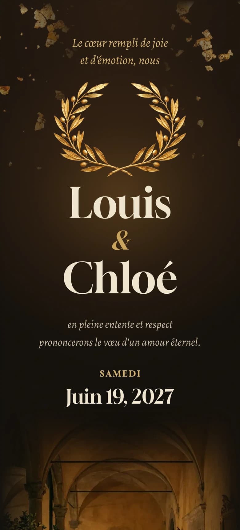 Aperçu du modèle d'invitation de mariage Aurelia II