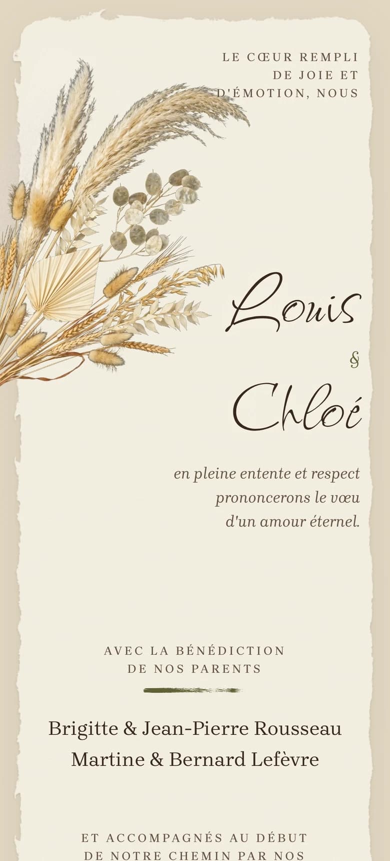 Aperçu du modèle d'invitation de mariage Rustic Bohemian II