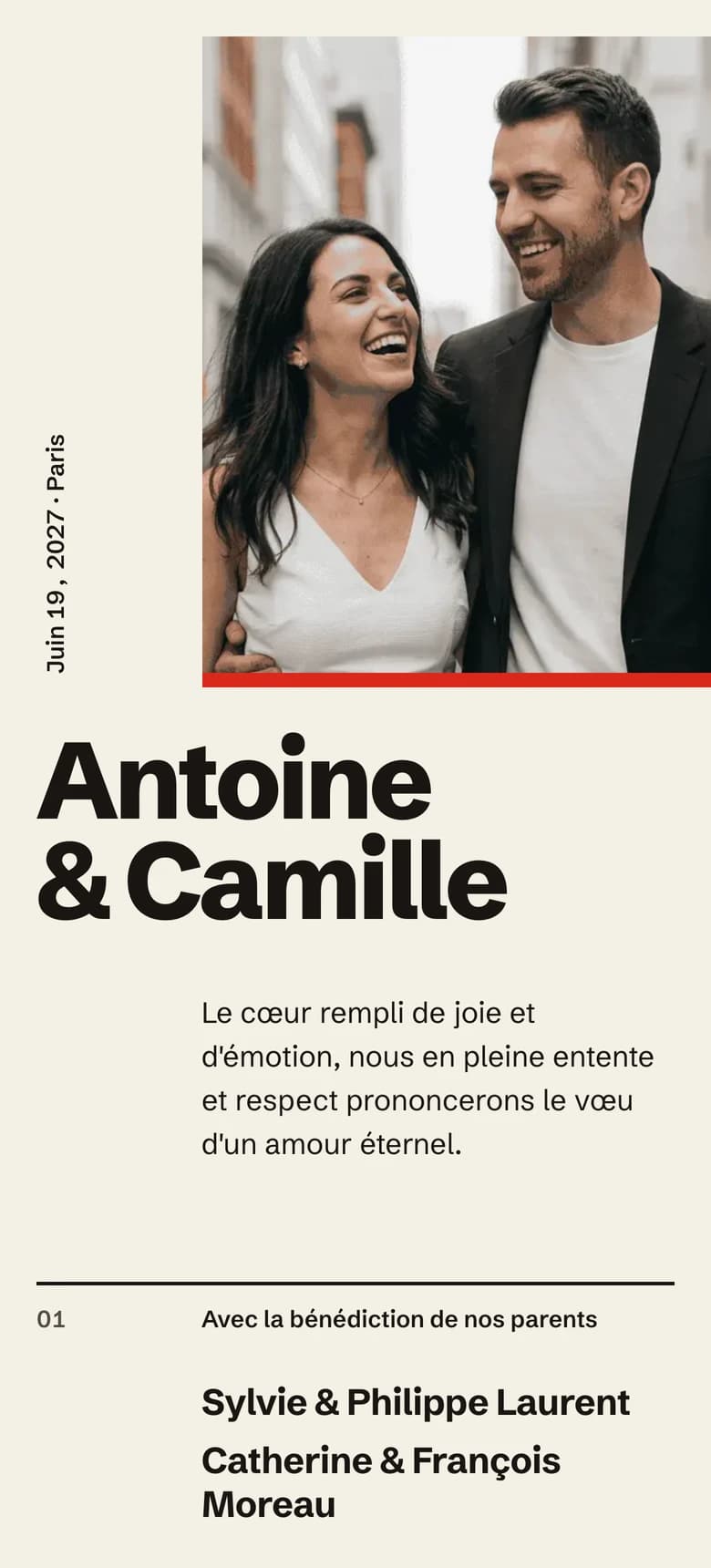 Aperçu du modèle d'invitation de mariage Swiss Poster II
