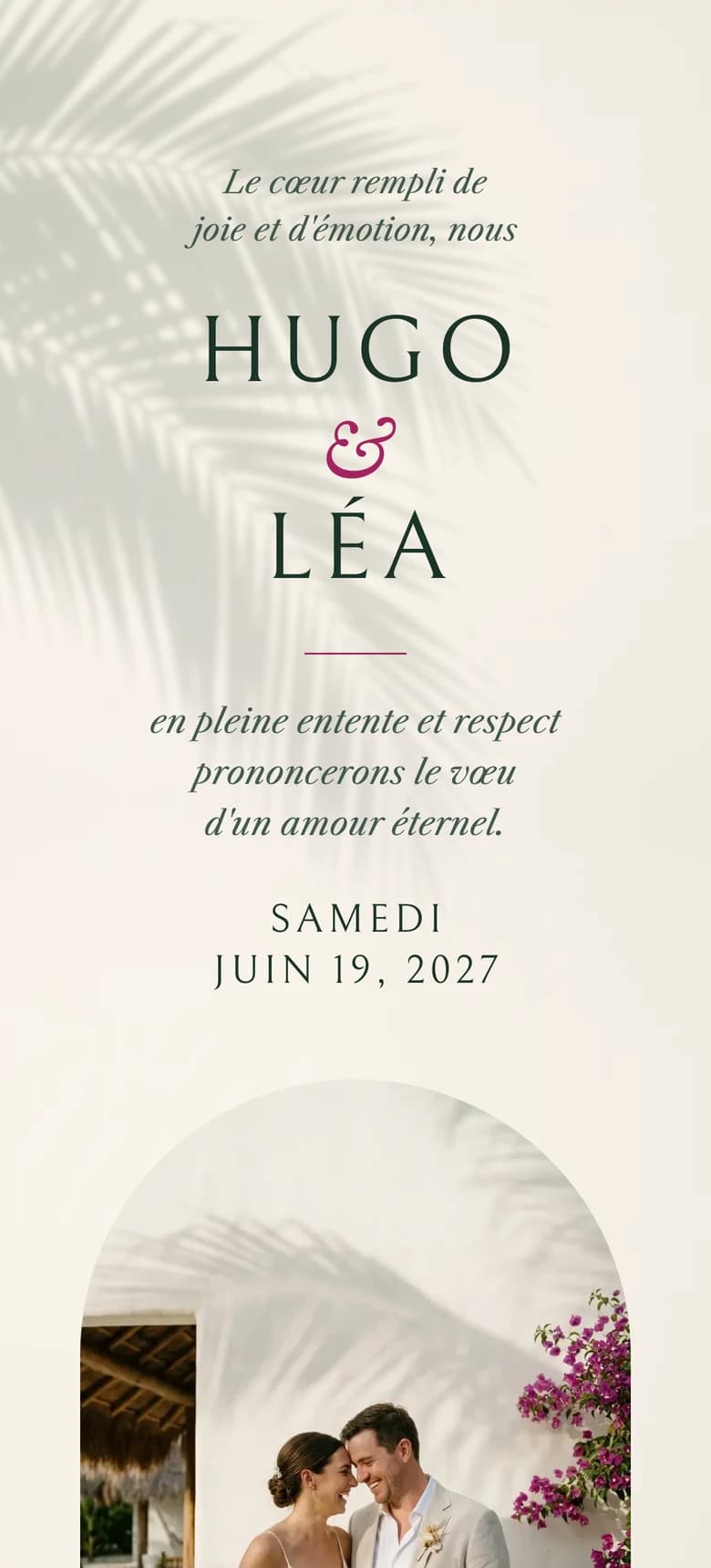 Aperçu du modèle d'invitation de mariage Tropical Beach II