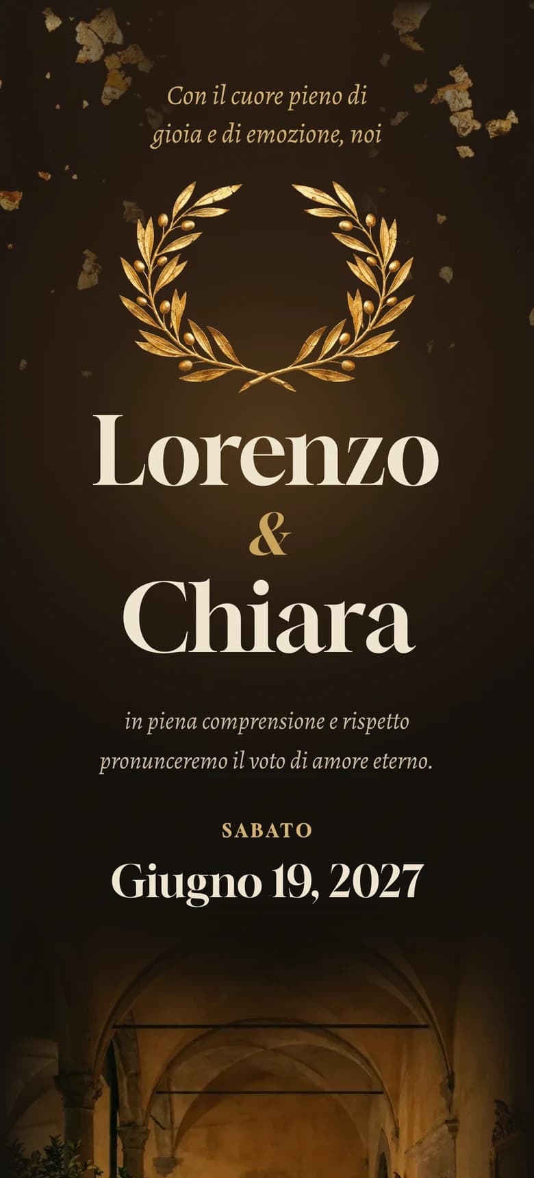 Anteprima del modello di invito di nozze Aurelia II