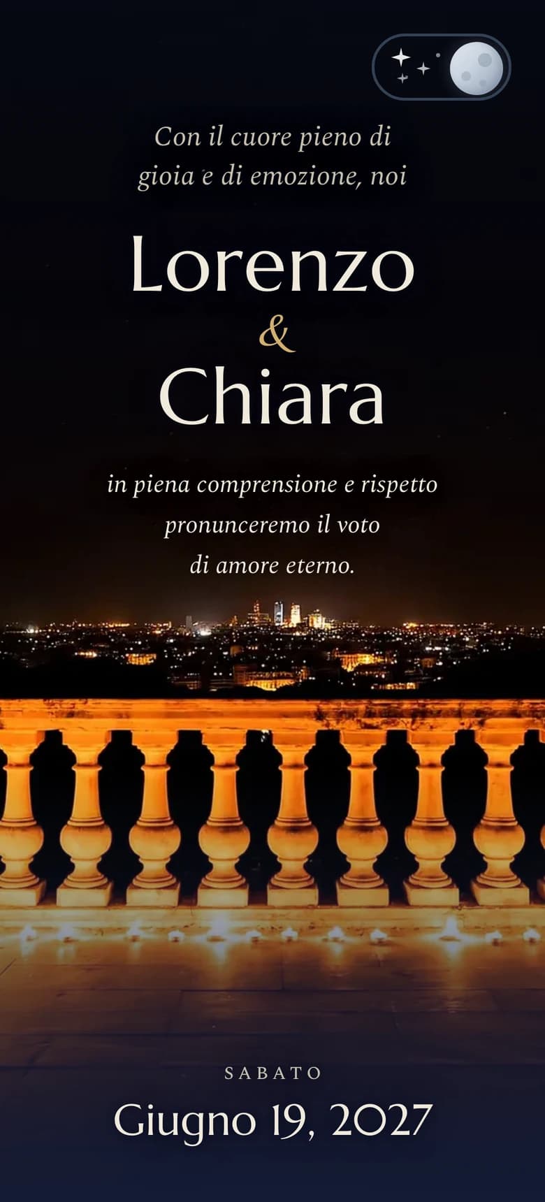Anteprima del modello di invito di nozze Royal Balcony II
