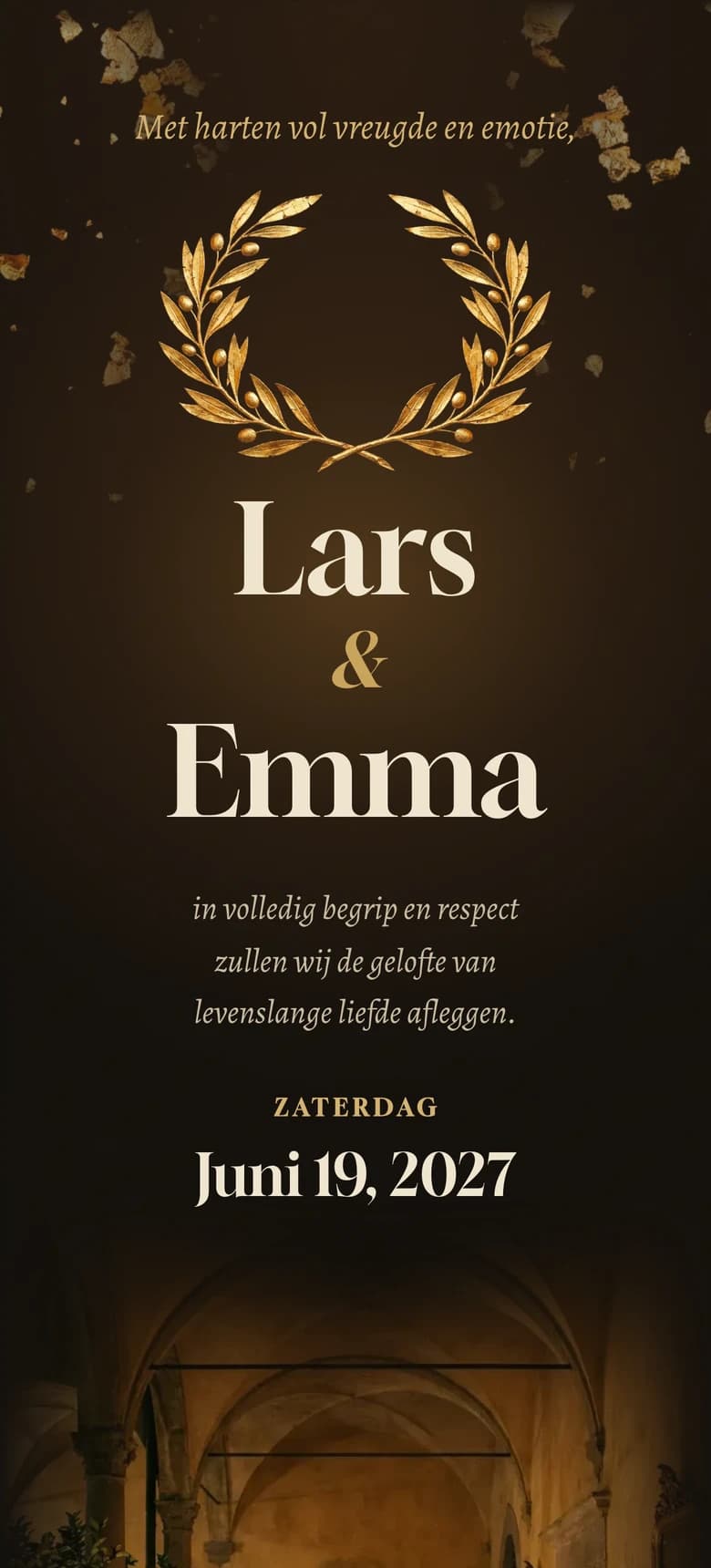 Voorbeeld van de trouwuitnodiging Aurelia II