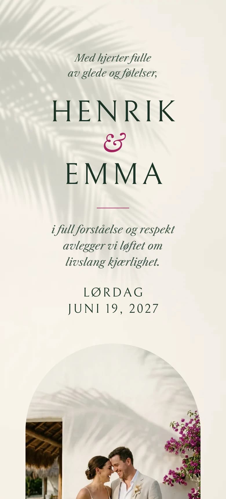 Forhåndsvisning av bryllupsinvitasjonen Tropical Beach II