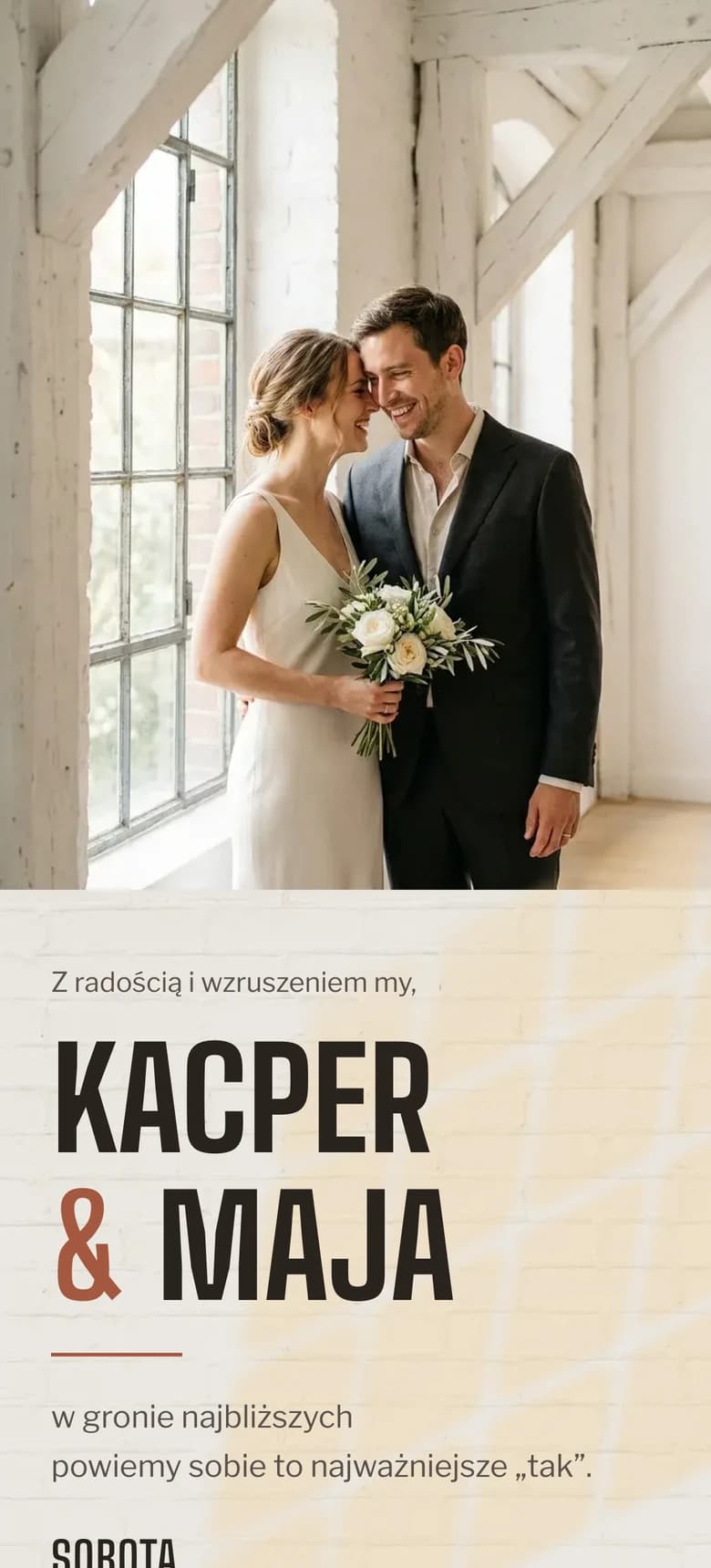 Podgląd szablonu zaproszenia ślubnego Urban Loft II