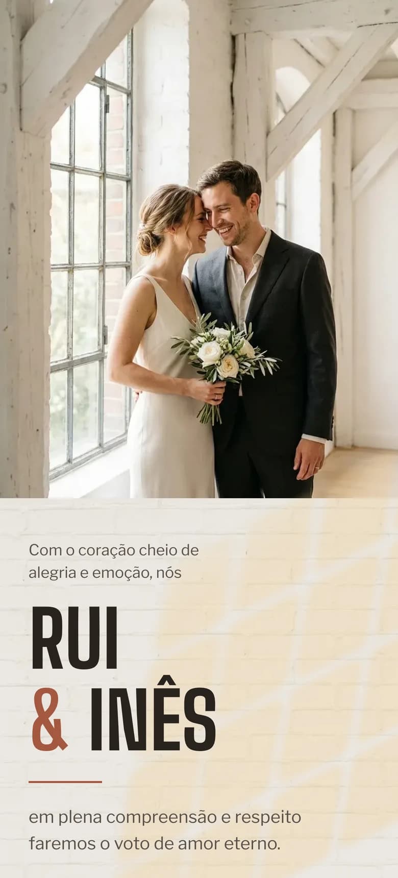 Pré-visualização do modelo de convite de casamento Urban Loft II