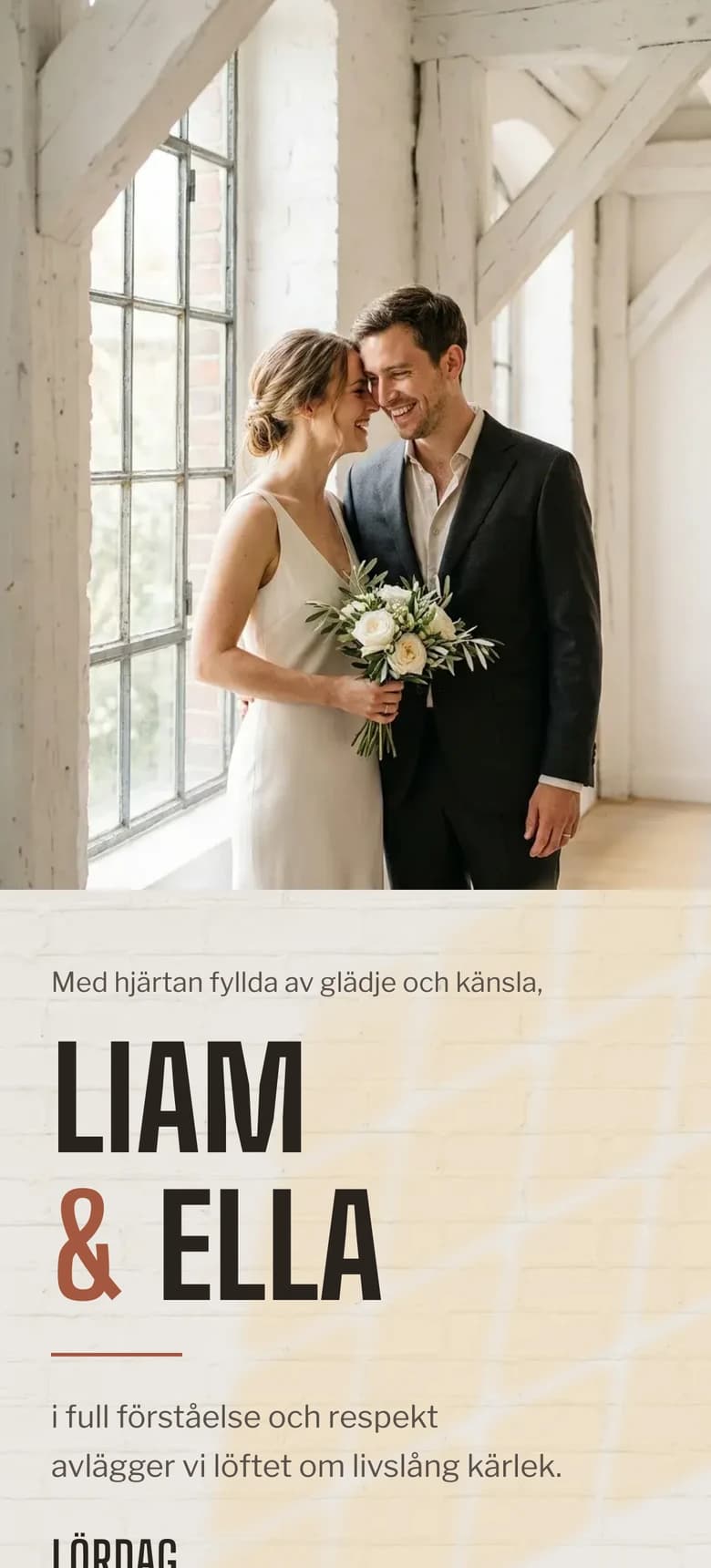 Förhandsvisning av bröllopsinbjudan Urban Loft II